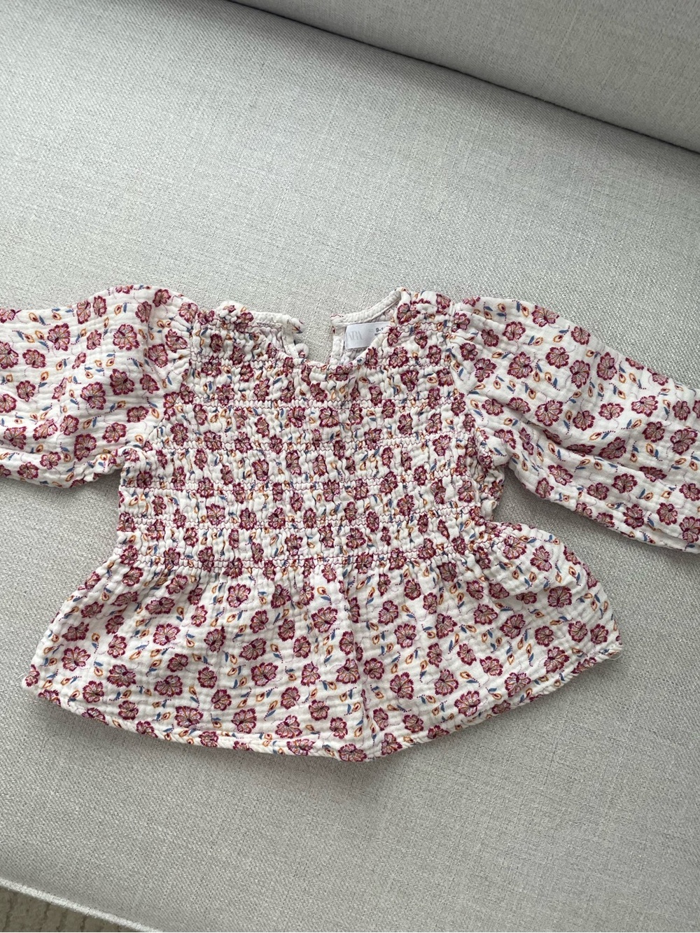 Zara baby floral blouse